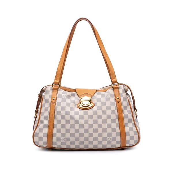Pre-owned Louis Vuitton Damier Azur Stresa PM White