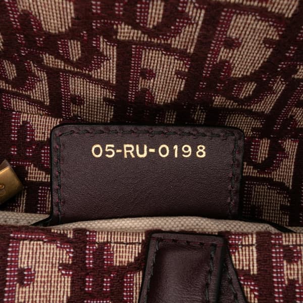 Pre-owned Dior Oblique Canvas Saddle Bag Red