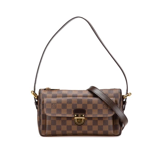 Pre-owned Louis Vuitton Damier Ebene Ravello GM Brown