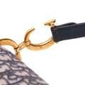 Miniatyrbild 9 av 10: Pre-owned Dior Oblique Canvas Saddle Bag Blue