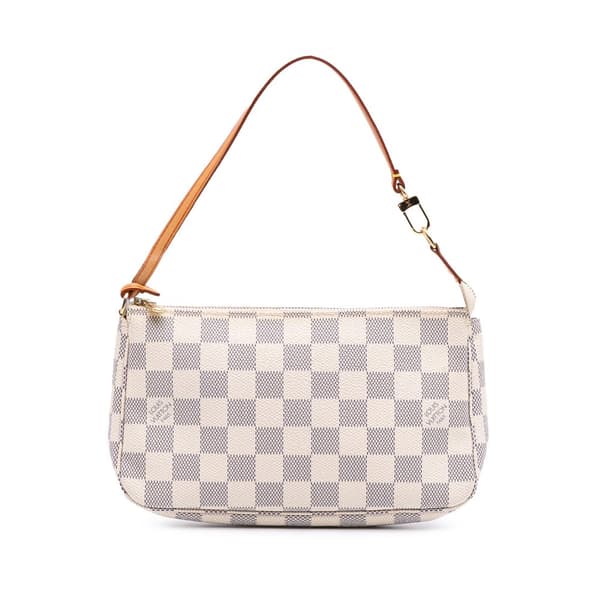 Pre-owned Louis Vuitton Damier Azur Pochette Accessoires White