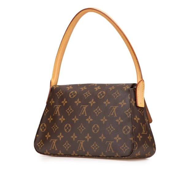 Pre-owned Louis Vuitton Monogram Mini Looping Brown