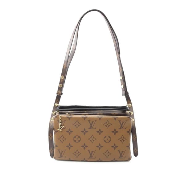 Pre-owned Louis Vuitton 2020 Monogram LV3 Pouch Brown