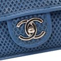 Miniatyrbild 5 av 10: Pre-owned Chanel Medium Perforated Calfskin Up In The Air Flap Blue