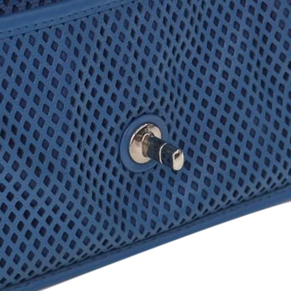 Pre-owned Chanel Medium Perforated Calfskin Up In The Air Flap Blue