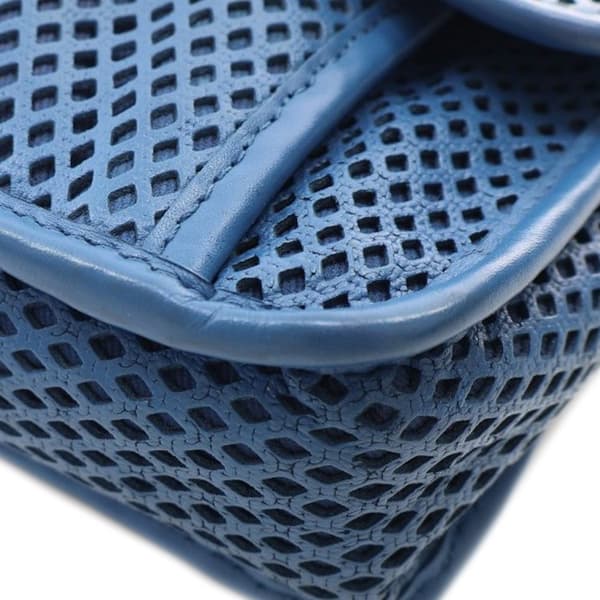 Pre-owned Chanel Medium Perforated Calfskin Up In The Air Flap Blue