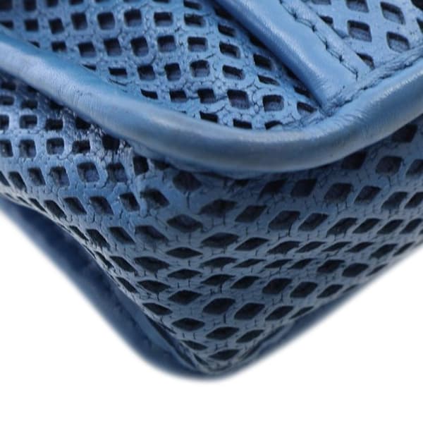 Pre-owned Chanel Medium Perforated Calfskin Up In The Air Flap Blue