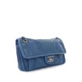 Miniatyrbild 1 av 10: Pre-owned Chanel Medium Perforated Calfskin Up In The Air Flap Blue