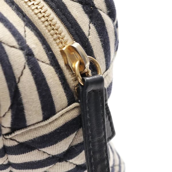 Pre-owned Chanel Quilted Jersey and Lambskin Coco Sailor Camera Bag Black