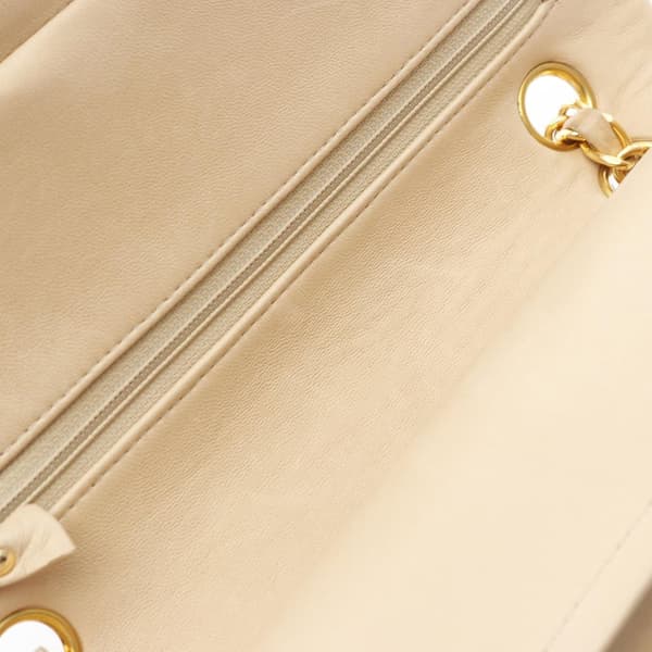 Pre-owned Chanel Small Classic Lambskin Double Flap Brown