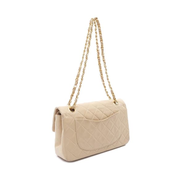 Pre-owned Chanel Small Classic Lambskin Double Flap Brown