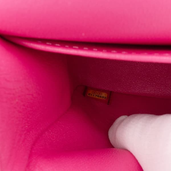 Pre-owned Chanel Medium Classic Chevron Lambskin Double Flap Pink