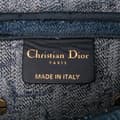 Miniatyrbilde 5 av 9: Pre-owned Dior Oblique Embroidered Denim Saddle Bag Blue