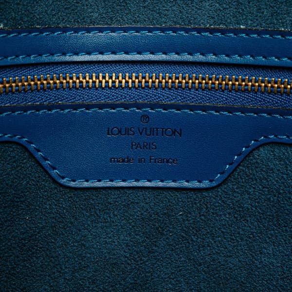 Pre-owned Louis Vuitton Epi Saint Jacques GM Long Strap Blue
