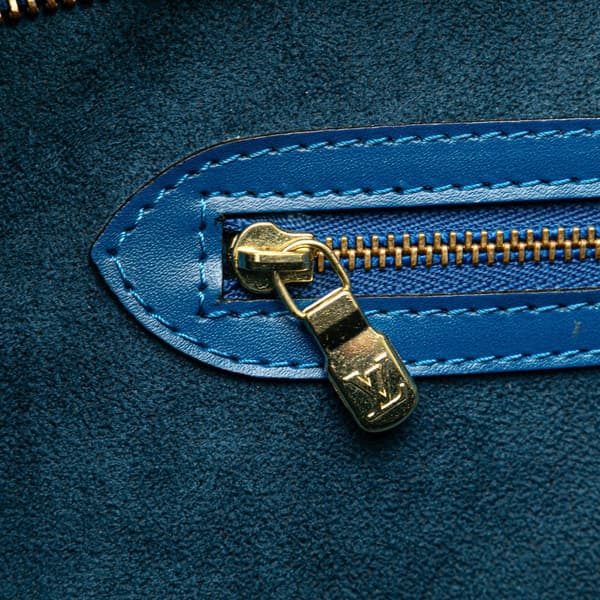 Pre-owned Louis Vuitton Epi Saint Jacques GM Long Strap Blue
