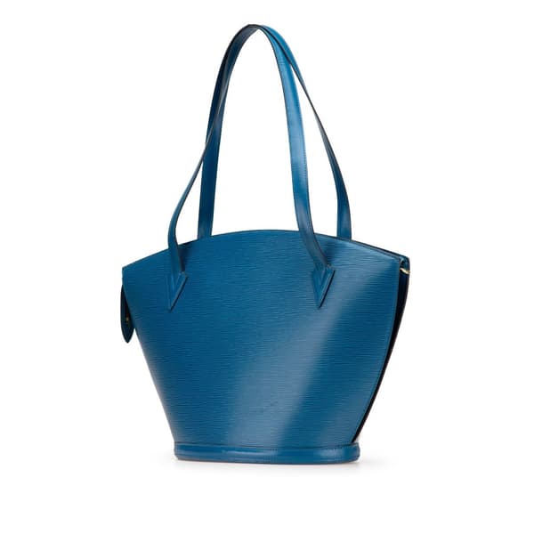Pre-owned Louis Vuitton Epi Saint Jacques GM Long Strap Blue