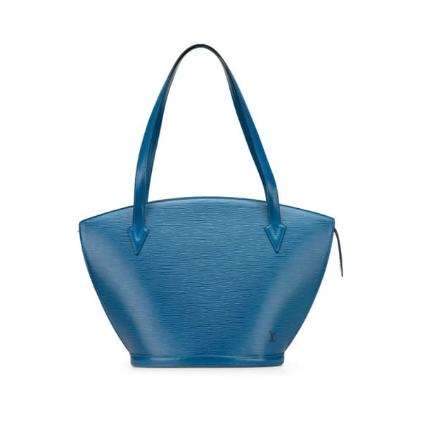 Pre-owned Louis Vuitton Epi Saint Jacques GM Long Strap Blue