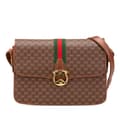 Miniatyrbild 1 av 10: Pre-owned Gucci Micro GG Coated Canvas Web Shoulder Bag Brown
