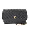 Miniatyrbild 1 av 10: Pre-owned Chanel Medium CC Quilted Lambskin Single Flap Black