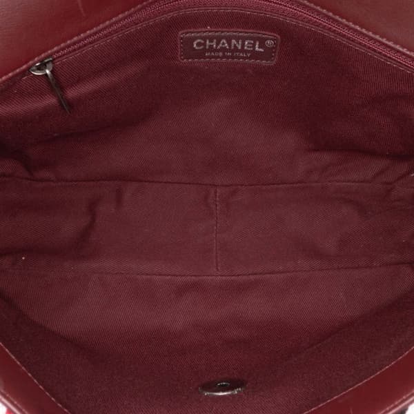Pre-owned Chanel CC Canvas Stripe Flap White