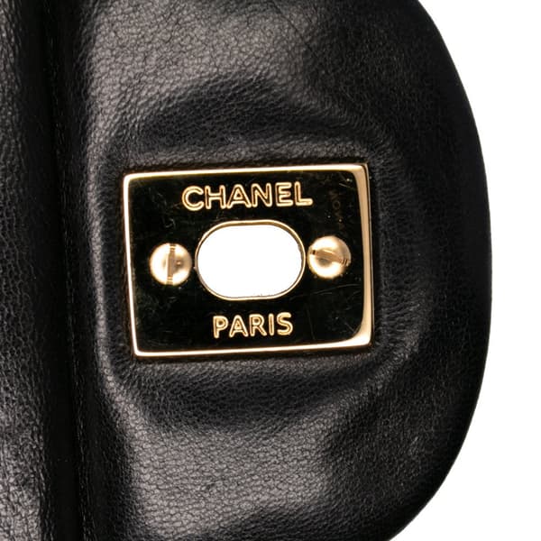 Pre-owned Chanel Jumbo Classic Lambskin Double Flap Black