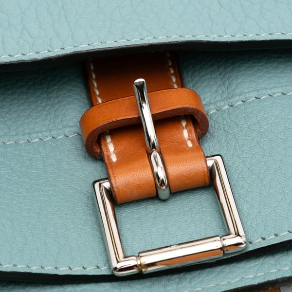 Pre-owned Hermès Clemence Marwari PM Blue