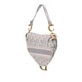 Miniatyrbilde 2 av 10: Pre-owned Dior Oblique Canvas Embroidered Saddle Bag Gray