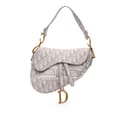 Miniatyrbilde 1 av 10: Pre-owned Dior Oblique Canvas Embroidered Saddle Bag Gray