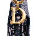 Miniatyrbilde 7 av 10: Pre-owned Dior Oblique Embroidered Canvas Saddle Bag Blue