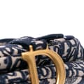 Miniatyrbilde 9 av 10: Pre-owned Dior Oblique Embroidered Canvas Saddle Bag Blue