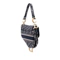 Miniatyrbilde 2 av 10: Pre-owned Dior Oblique Embroidered Canvas Saddle Bag Blue