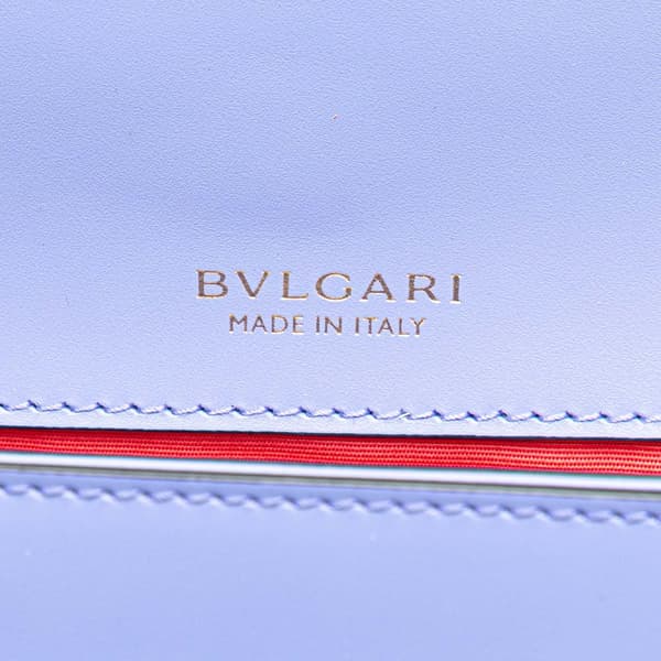 Pre-owned Bvlgari Medium Calfskin Serpenti Forever Shoulder Bag Purple