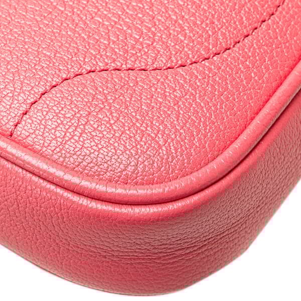Pre-owned Gucci Mini Leather Aphrodite Shoulder Bag Pink