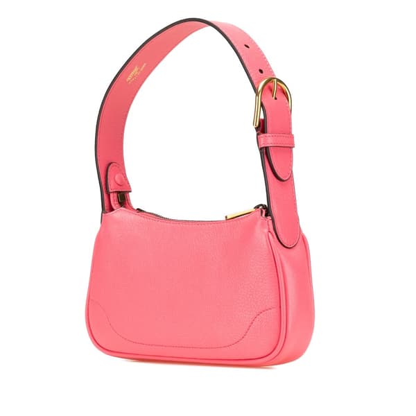 Pre-owned Gucci Mini Leather Aphrodite Shoulder Bag Pink