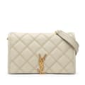Pikkukuva 1 / 10: Pre-owned Saint Laurent Quilted Lambskin Diamond Becky Chain Wallet White
