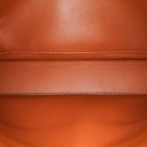 Pre-owned Celine Triomphe Coated Canvas Chain Shoulder Bag Brown