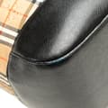 Miniatyrbilde 6 av 10: Pre-owned Burberry Haymarket Check Canvas Shoulder Bag Brown