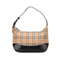 Miniatyrbilde 1 av 10: Pre-owned Burberry Haymarket Check Canvas Shoulder Bag Brown