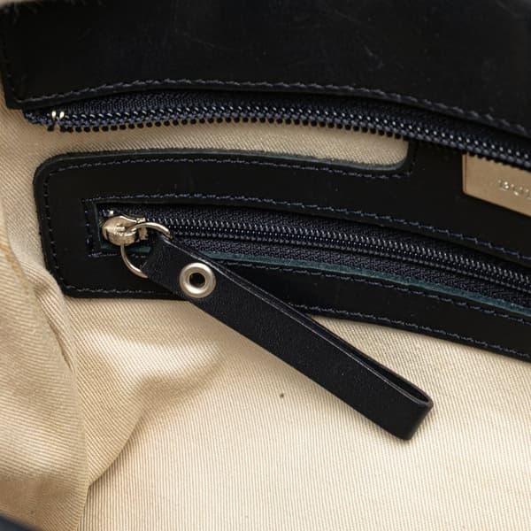 Pre-owned Burberry Stripes Canvas Shoulder Bag White