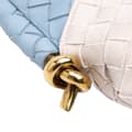 Miniatyrbilde 7 av 9: Pre-owned Bottega Veneta Small Nappa and Canvas Intrecciato Solstice Shoulder Bag Blue