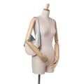 Miniatyrbilde 8 av 9: Pre-owned Bottega Veneta Small Nappa and Canvas Intrecciato Solstice Shoulder Bag Blue