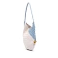 Miniatyrbilde 2 av 9: Pre-owned Bottega Veneta Small Nappa and Canvas Intrecciato Solstice Shoulder Bag Blue