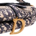 Miniatyrbilde 7 av 10: Pre-owned Dior Oblique Canvas Embroidered Saddle Bag Blue