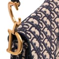 Miniatyrbilde 8 av 10: Pre-owned Dior Oblique Canvas Embroidered Saddle Bag Blue