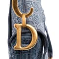 Miniatyrbilde 8 av 10: Pre-owned Dior Oblique Embroidered Denim Saddle Bag Blue