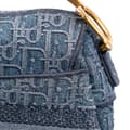 Miniatyrbilde 9 av 10: Pre-owned Dior Oblique Embroidered Denim Saddle Bag Blue