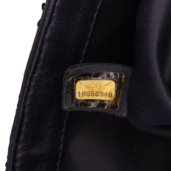 Pre-owned Chanel Medium Sequined Satin Single Flap Blue