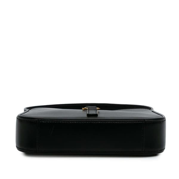 Pre-owned Saint Laurent Mini Calfskin Le 5 a 7 Bag Black