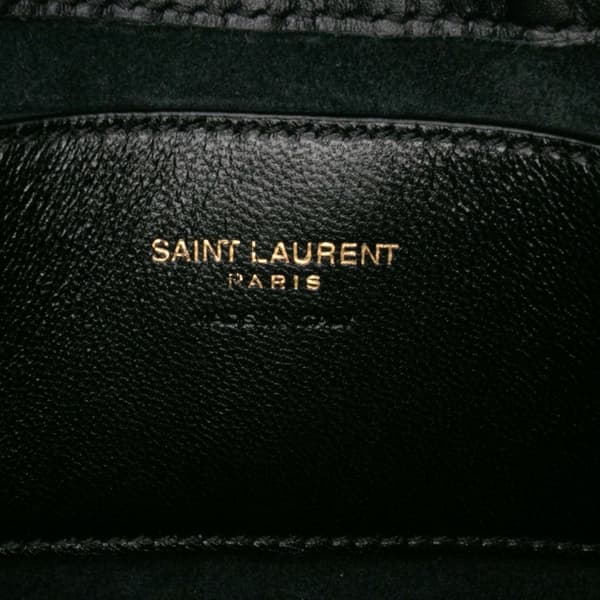 Pre-owned Saint Laurent Mini Calfskin Le 5 a 7 Bag Black