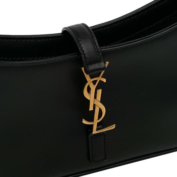 Pre-owned Saint Laurent Mini Calfskin Le 5 a 7 Bag Black